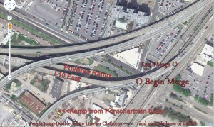 Single Lane I-10 gives the Pontchartrain Expressway ramp room to merge